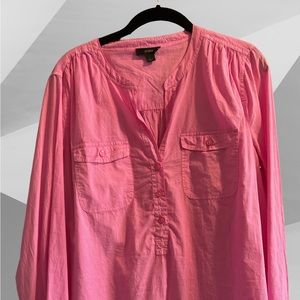 J.Crew cotton camp shirt. Perfect pink!